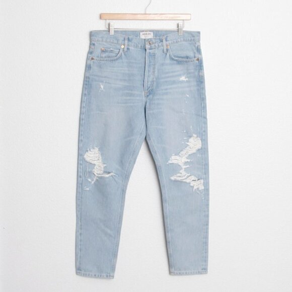 NEW Agolde Jamie Jean High Rise Straight Leg Distressed 30 - Picture 2 of 10